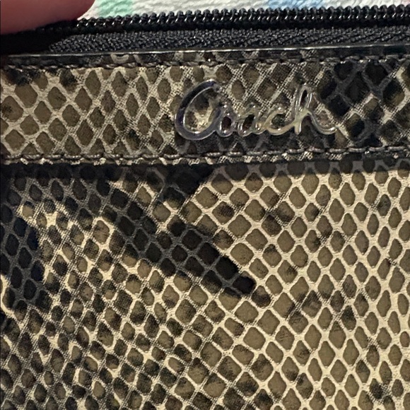 Coach Tan Snakeskin Wristlet - Picture 3 of 4
